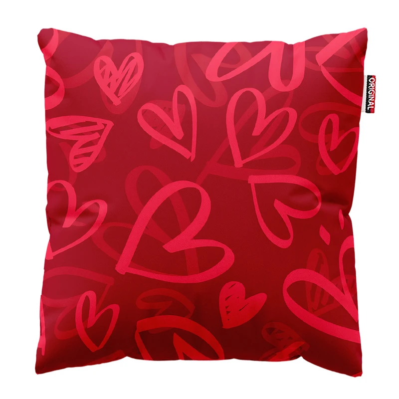 کوسن پاد آفرین مدل مینیمال طرح قلب کد PK303543 سایز 30*30 سانتی متر
