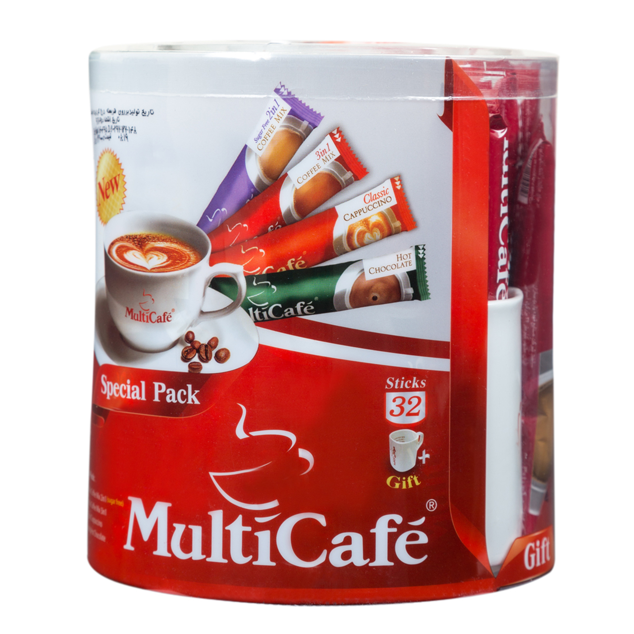 بسته ویژه مولتی کافه مقدار 600 گرم - 32 ساشه به همراه ماگ هدیه