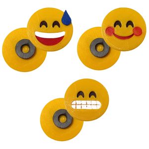 پک مگنت یخچال طرح Emoji2 بسته 3 عددی