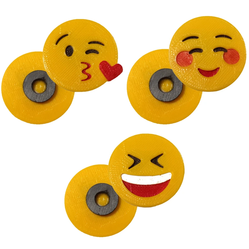 پک مگنت یخچال طرح Emoji4 بسته 3 عددی