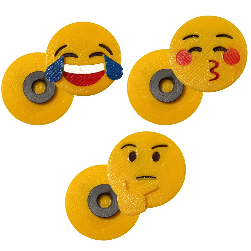پک مگنت یخچال طرح Emoji5 بسته 3 عددی