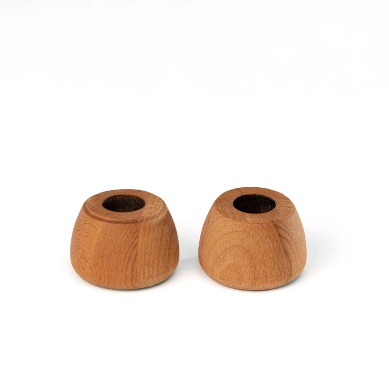 شمعدان چوبی مدل مخروطی کد AR32 مجموعه 2 عددی
