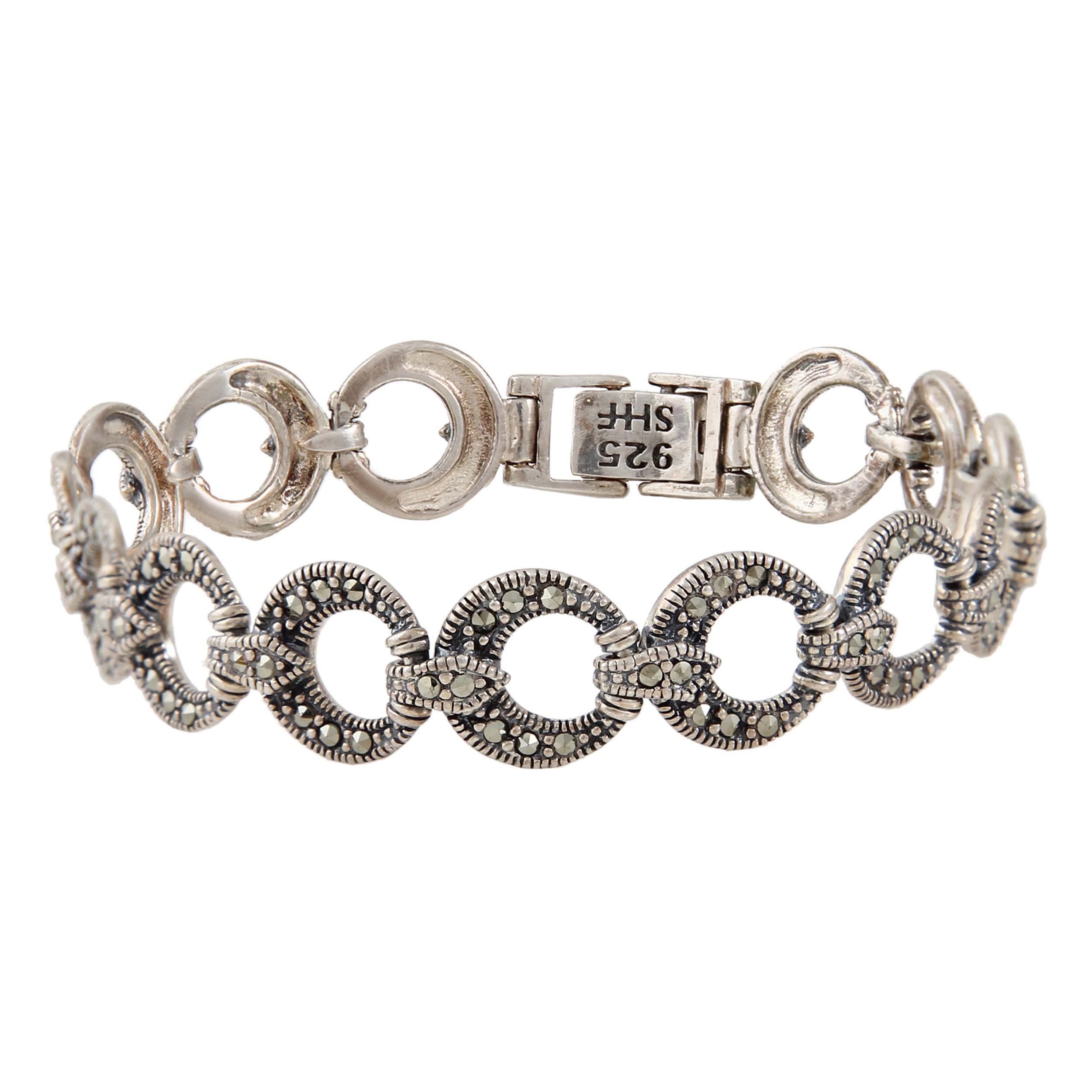 دستبند نقره زنانه بازرگانی میلادی کد DP_379