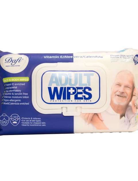 دستمال مرطوب دافی مدل Adult Wipes بسته 100 عددی