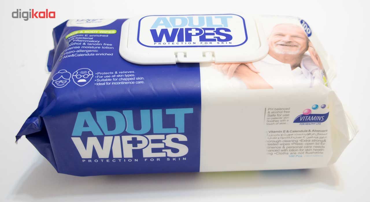 دستمال مرطوب دافی مدل Adult Wipes بسته 100 عددی -  - 3