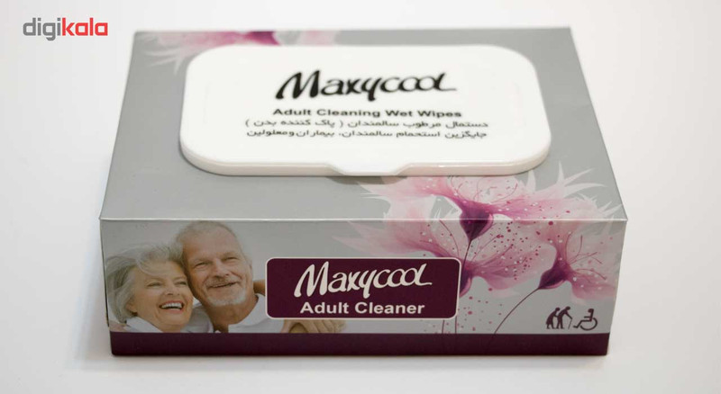 دستمال مرطوب پاک کننده سالمندان ماکسی کول مدل Adult Cleaner بسته 40 عددی