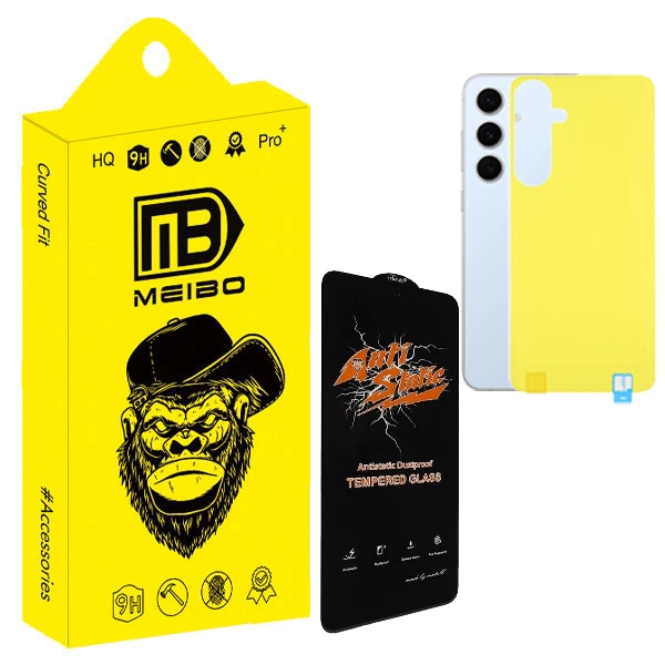 محافظ صفحه نمایش میبو مدل Antistatic Guard مناسب برای گوشی موبایل سامسونگ galaxy S24 FE به همراه محافظ پشت گوشی