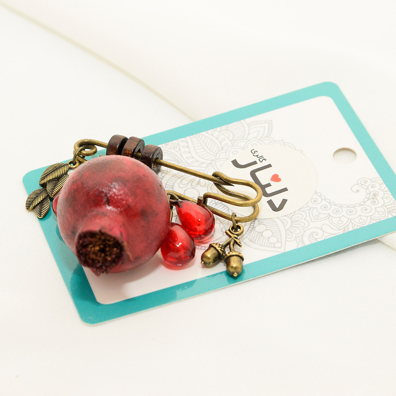 سنجاق سینه زنانه دلنار گالری مدل دانه انار R3 سنجاق سینه زنانه دلنار گالری مدل دانه انار R3