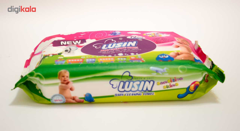دستمال مرطوب کودک لوسین مدل Sensitive بسته 70 عددی