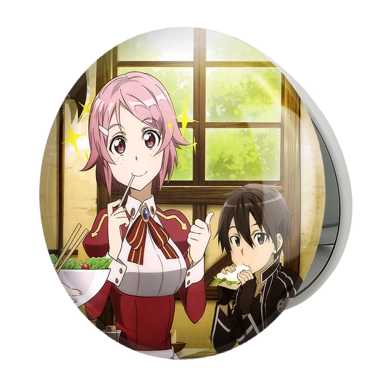 آینه جیبی خندالو طرح انیمه هنر شمشیر زنی آنلاین مدل تاشو کد 12088 