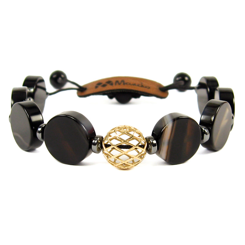 دستبند طلا 18عیار مانچو مدل bfg011