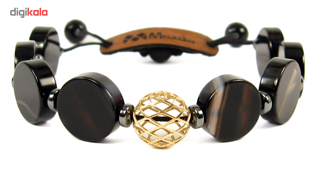 دستبند طلا 18عیار مانچو مدل bfg011 -  - 2