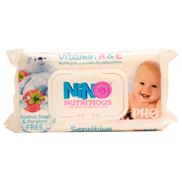 دستمال مرطوب کودک نینو مدل Sensitive بسته 70عددی دستمال مرطوب کودک نینو مدل Sensitive بسته 70عددی