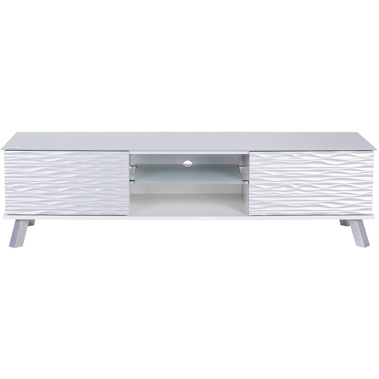 میز تلویزیون آیلکس مدل TEZA-WHITE SILVER-180