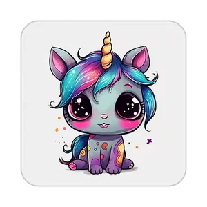 زیر لیوانی کاکتی طرح اسب تک شاخ و یونیکورن مدل mp29520