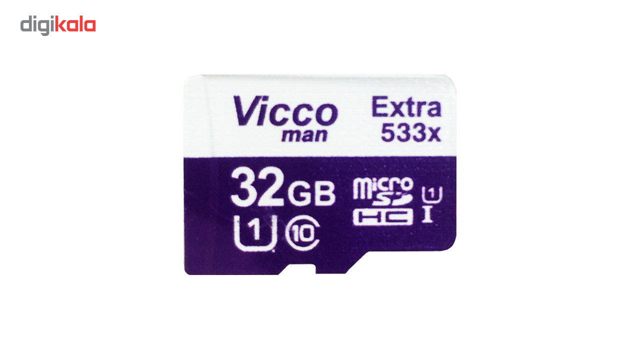 کارت حافظه microSDHC ویکو من مدل Extre 533X کلاس 10 استاندارد UHS-I U1 سرعت 80MBps ظرفیت 32 گیگابایت همراه با آداپتور SD