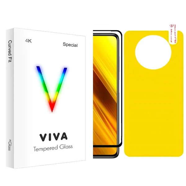 محافظ صفحه نمایش و پشت گوشی ویوا مدل 4K مناسب برای گوشی موبایل شیائومی Poco X3 NFC