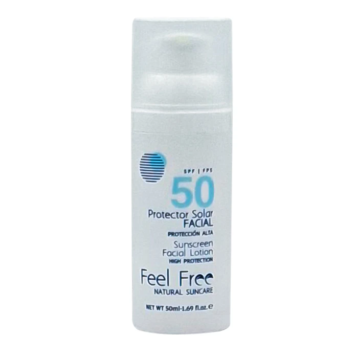 لوسیون ضد آفتاب بدون رنگ فیل فری SPF 50 مدل Protector solar ‌مناسب انواع پوست حجم 50 میلی‌لیتر