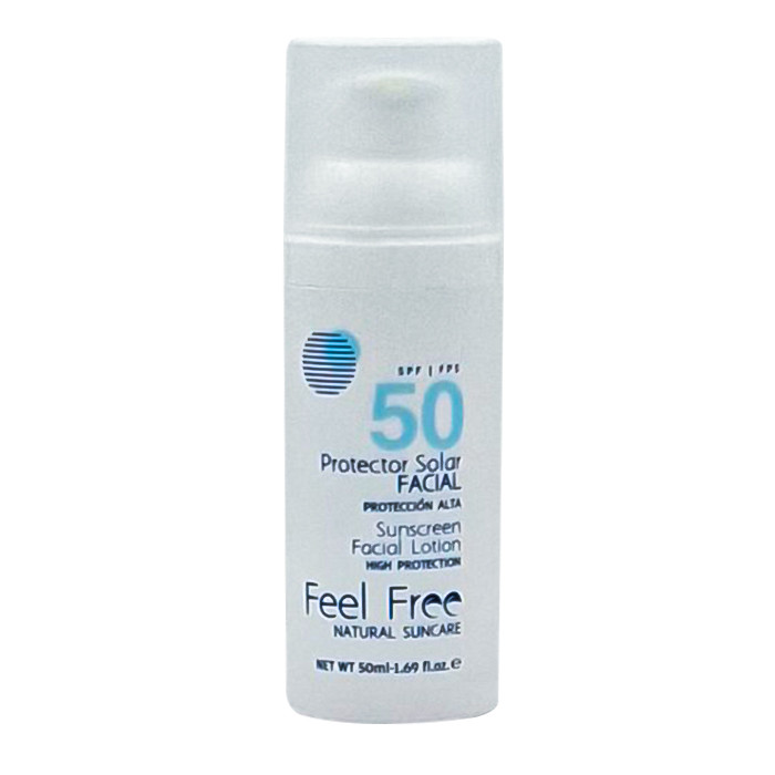 لوسیون ضد آفتاب بدون رنگ فیل فری SPF 50 مدل Protector solar مناسب انواع پوست حجم 50 میلی لیتر