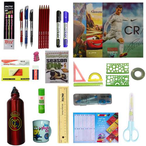 مجموعه 88 عددی لوازم التحریر مدل پسرانه