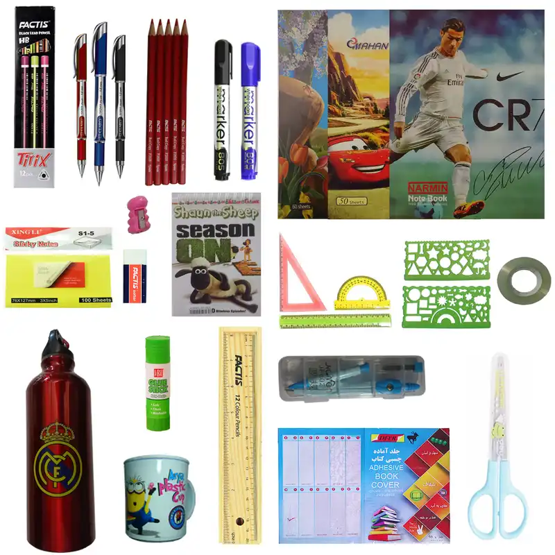 مجموعه 88 عددی لوازم التحریر مدل پسرانه