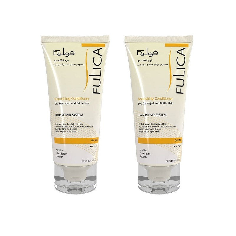 نرم‌کننده مو فولیکا مدل repair حجم 200 میلی‌لیتر مجموعه 2 عددی