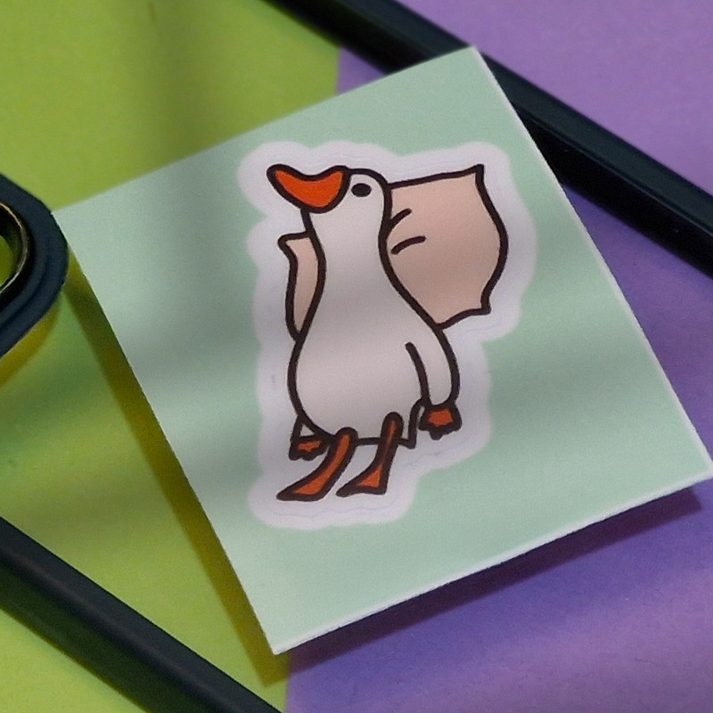 استیکر تزئینی موبایل و تبلت مدل اردک