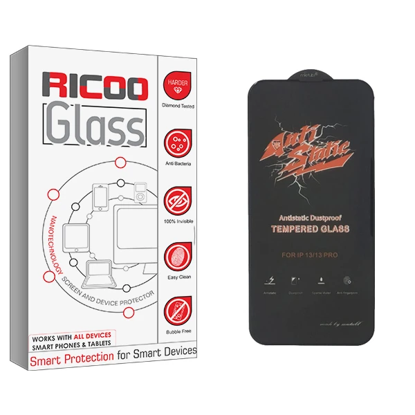 محافظ صفحه نمایش ریکو مدل Glass ANTI-STATIC مناسب برای گوشی موبایل اپل iPhone 13 pro