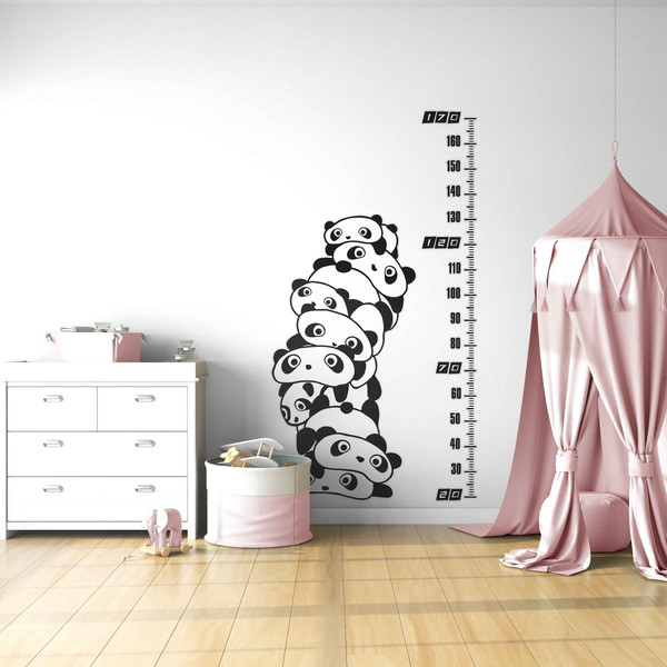 استیکر دیواری اتاق کودک مدل panda height