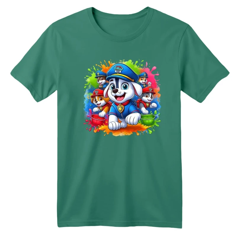 تی شرت آستین کوتاه بچگانه مدل سگ های نگهبان