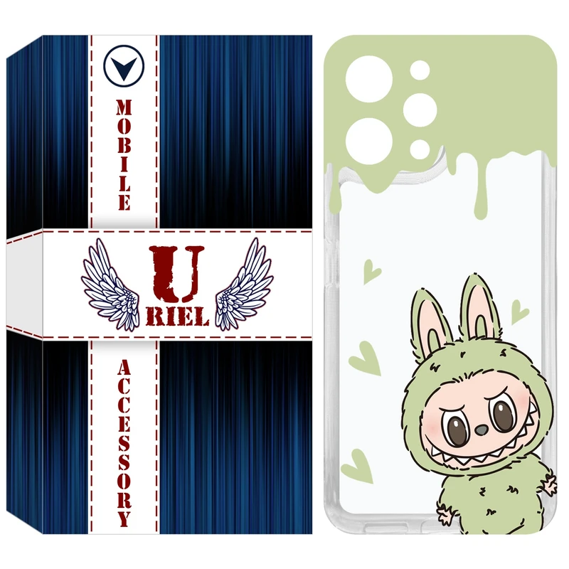 کاور یوریل مدل Clear کد 132 طرح لبوبو مناسب برای گوشی موبایل شیائومی Redmi 12 4G / 12 5G