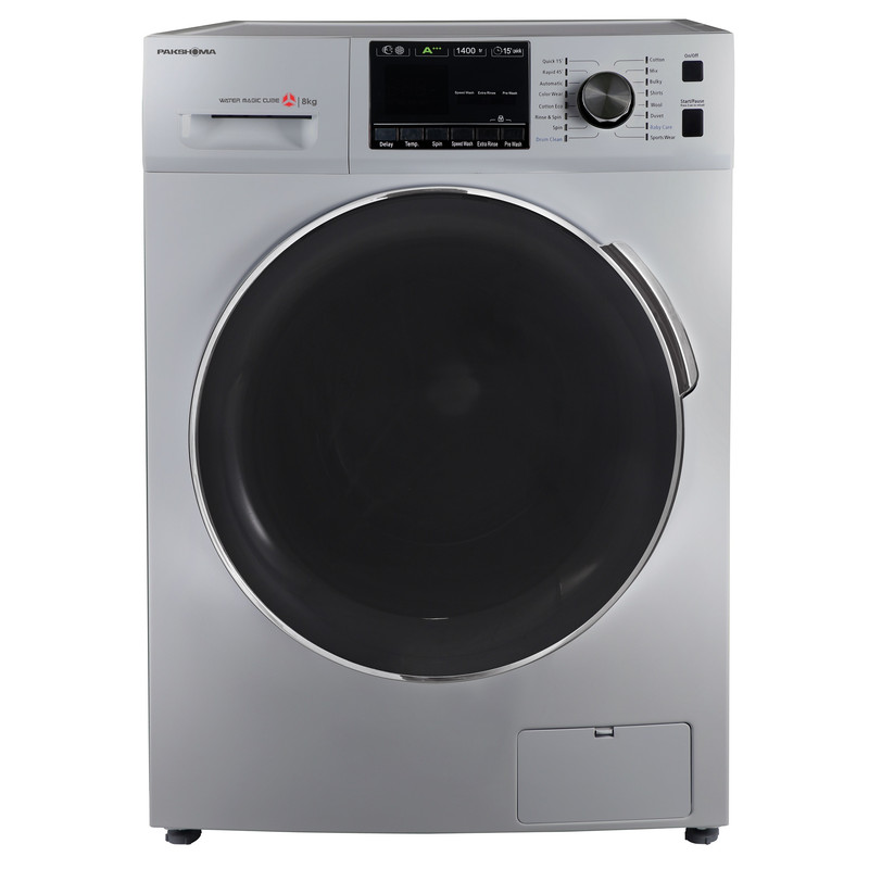 ماشین لباسشویی پاکشوما مدل TFU - 84431 WT ظرفیت 8 کیلوگرم