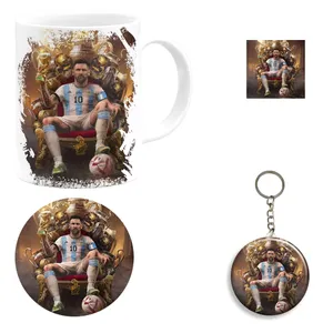 ست هدیه ماگ مدل لیونل مسی طرح Lionel Messi کد A1