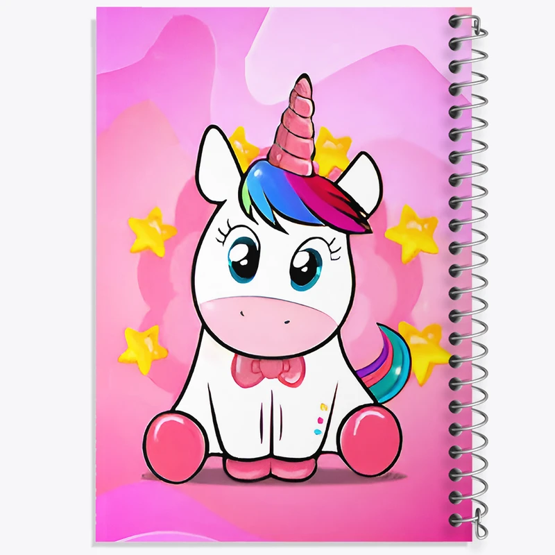 دفتر شطرنجی 50 برگ خندالو طرح اسب تک شاخ کد N3415