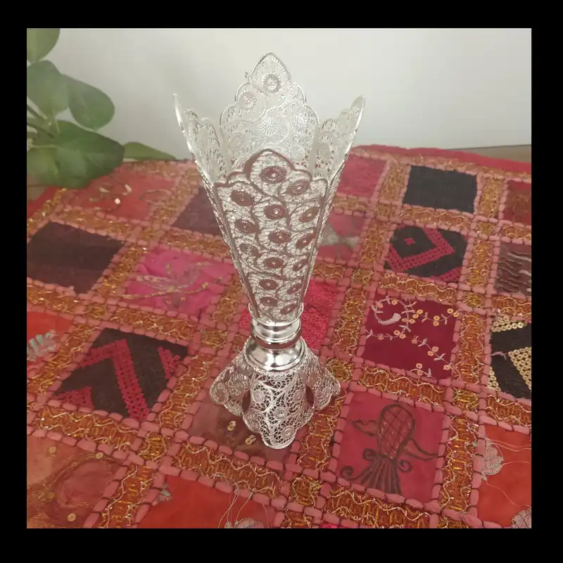 گلدان ملیله کاری مدل پریا 407