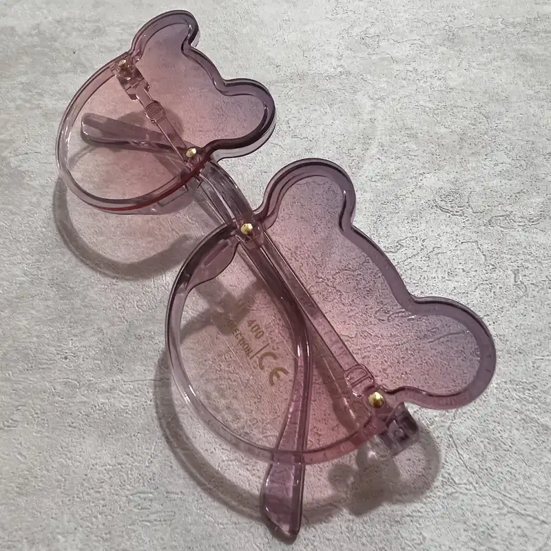 عینک آفتابی بچگانه مدل تدی فانتزی شفاف کد YAS 88