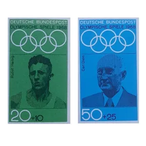 تمبر یادگاری مدل آلمان و ورزشی مجموعه 2 عددی