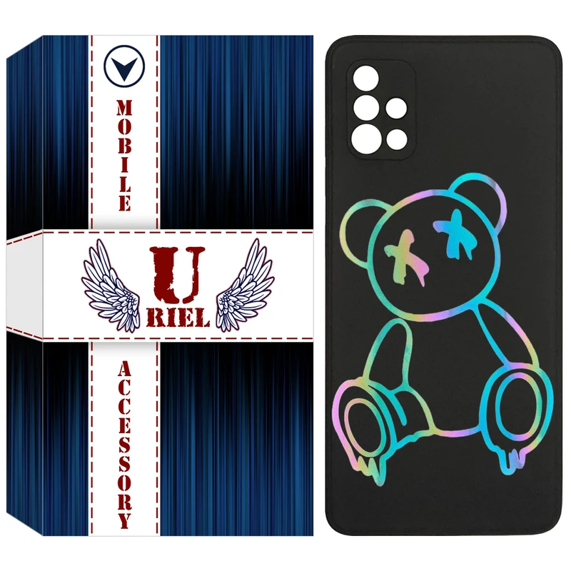 کاور یوریل قاب مدل KSH کد 44 طرح خرس رنگی مناسب برای گوشی موبایل سامسونگ Galaxy A51