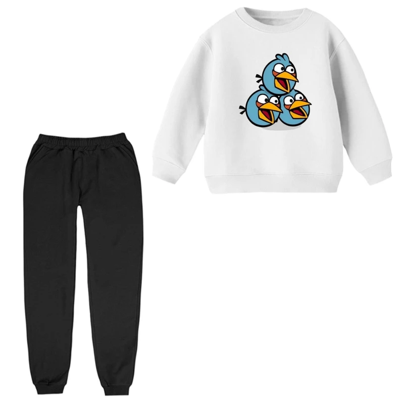 ست سویشرت آستین بلند و شلوار راحتی بچگانه مدل پرنده های انگری بردز