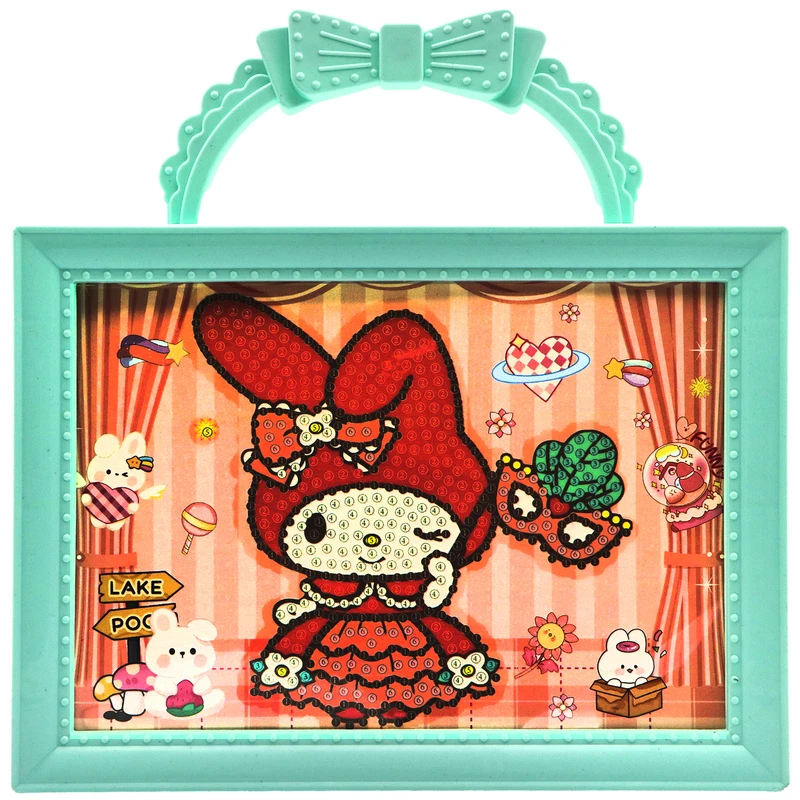 بازی آموزشی سمید مدل ساخت تابلو نقاشی الماسی دسته دار طرح ملودی