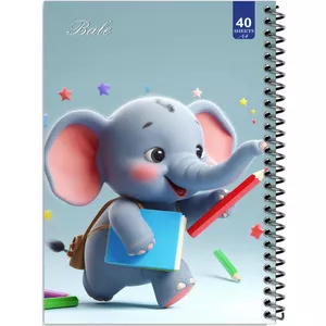 دفتر نقاشی 40 برگ انتشارات بله طرح فیل کوچولوی نقاش کد A4-K272