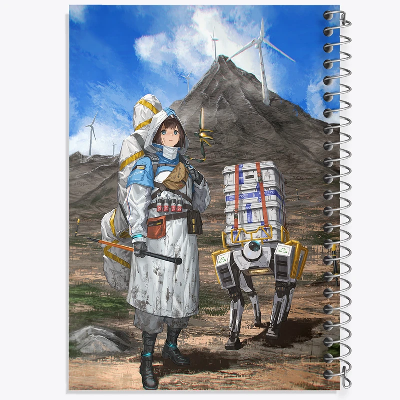 دفتر ژورنال نویسی 50 برگ خندالو مدل نقطه ای طرح بازی دث استرندینگ (Death Stranding) کد 35157