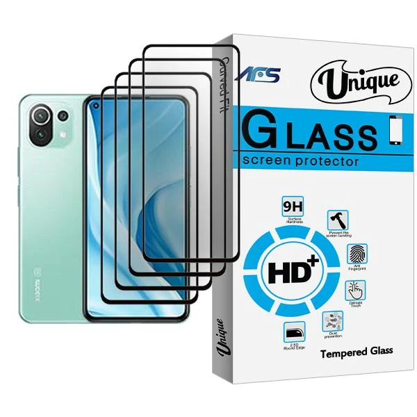 محافظ صفحه نمایش ای اف اس مدل Unique Glass MIX004 مناسب برای گوشی موبایل شیائومی Mi 11 Lite 5G بسته چهار عددی