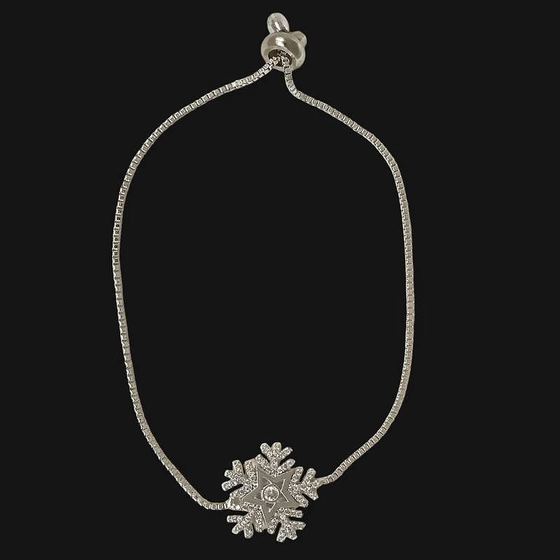 دستبند زنانه مدل دانه برف کد 009