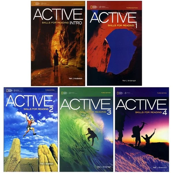 کتاب Active Skills for Reading اثر Neil J Anderson انتشارات نشنال جئوگرافیک 5 جلدی