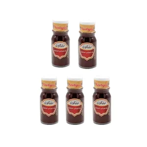 رنگ خوراکی مایع آبی و قرمز و بنفش و صورتی و سبز مدل نیلیگون - 250گرم بسته 5 عددی 