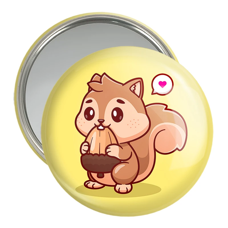 آینه جیبی خندالو مدل حیوانات بامزه سنجاب کد 29660