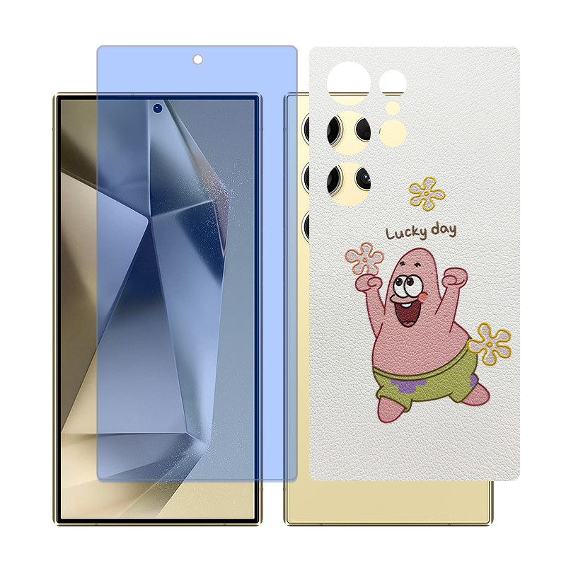 محافظ صفحه نمایش آنتی بلو گلس مدل Together مناسب برای گوشی موبایل سامسونگ Galaxy S24 Ultra به همراه برچسب پوششی