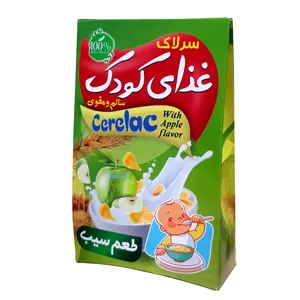 سرلاک طبیعی غذای کودک با طعم سیب فدک - 150 گرم