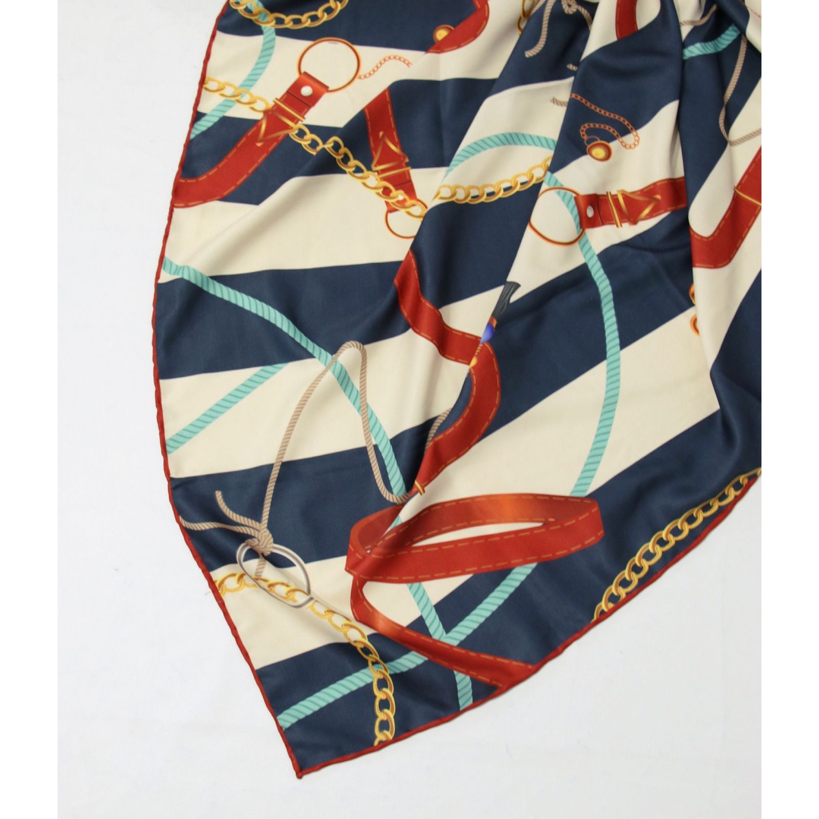 روسری زنانه مدل ابریشم زنجیری جدید قواره 90 کد 2956 - - 6